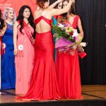 Previous Winner Becky Hamme passing the crown to 2015 Miss Follow The Dream Scholarship Pageant winner, Suzanne Perez